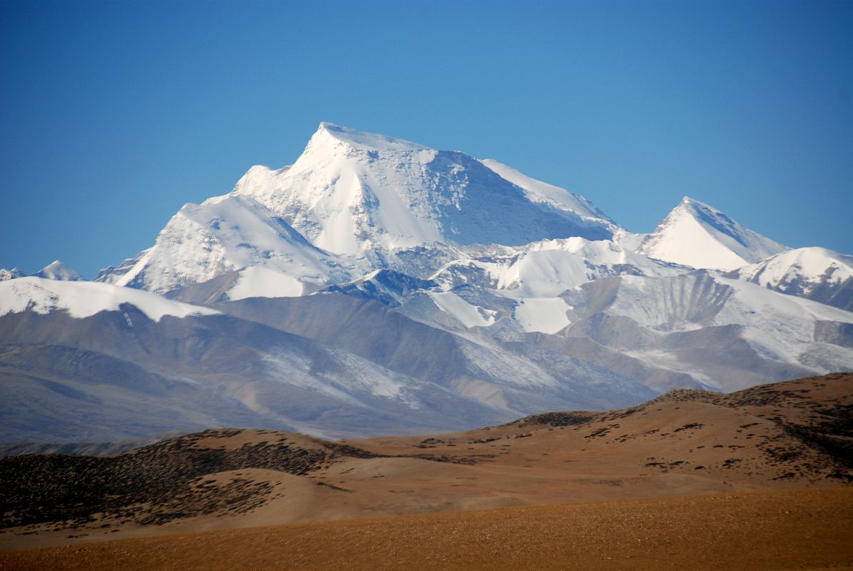 44 Gurla Mandhata From Final Few KM Of Road Before Seeing Mount Kailash Gurla Mandhata (7728m) comes into view as we drive the final few km to the first view of Mount Kailash.